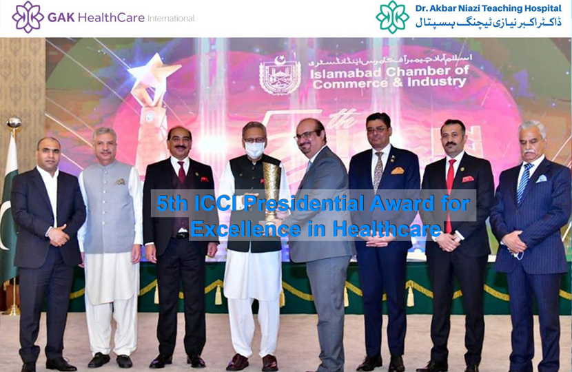 Dr. Akbar Niazi Teaching Hospital (ANTH) received the 5th ICCI Presidential Award